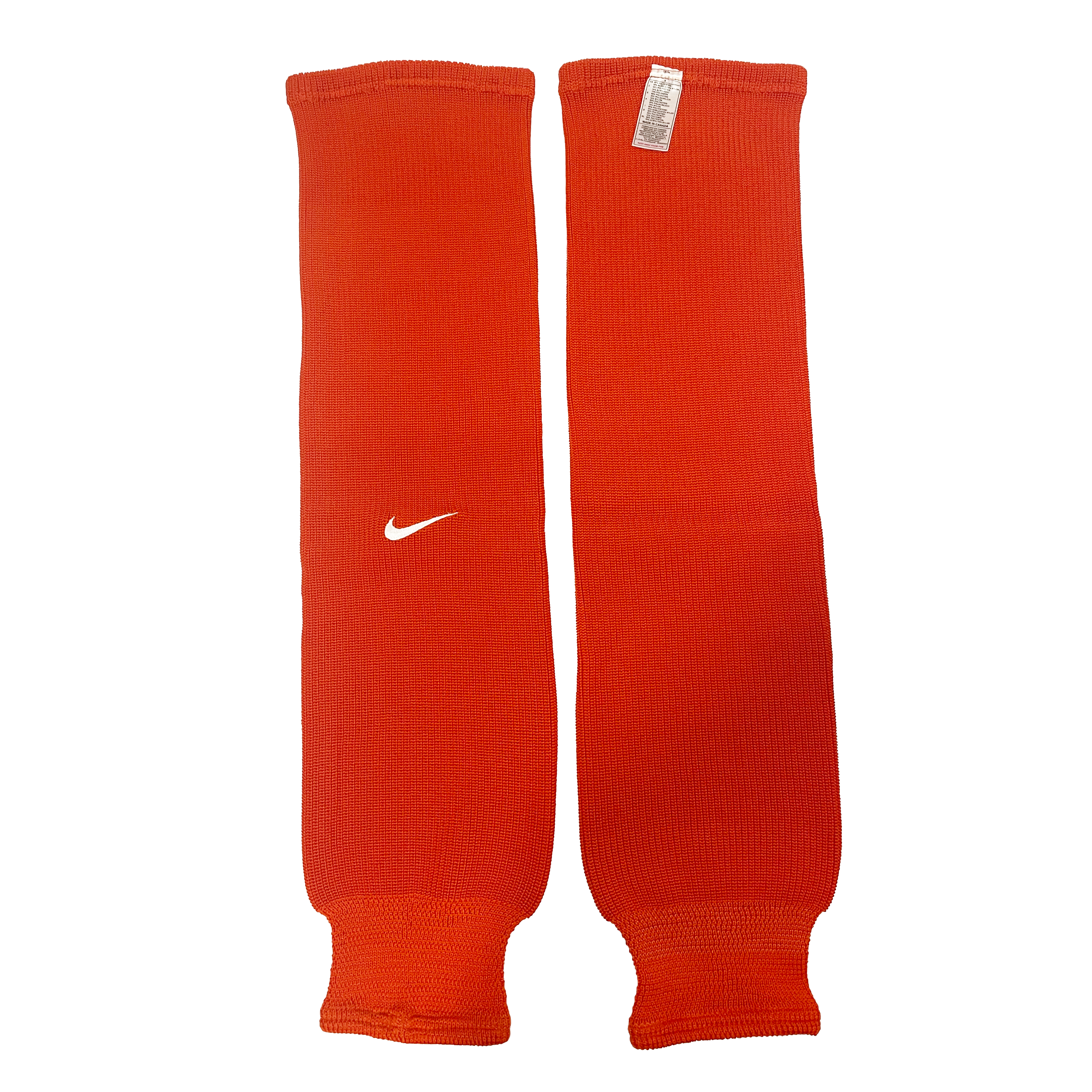 Nike - Chaussettes de hockey en tricot usagées (orange)